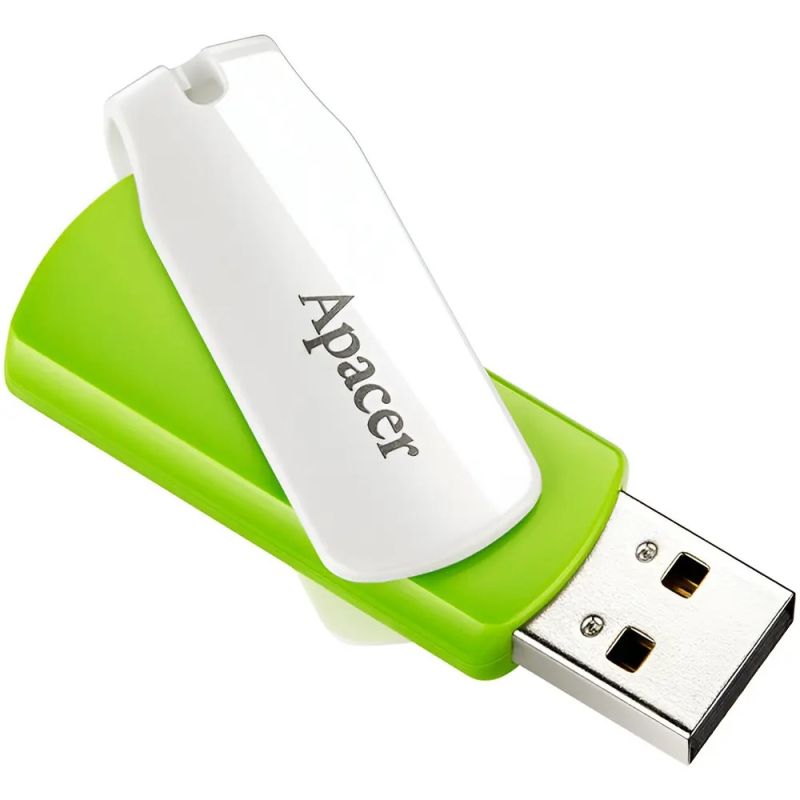 Флеш-накопитель USB 64GB Apacer AH335 White/Green (AP64GAH335G-1)