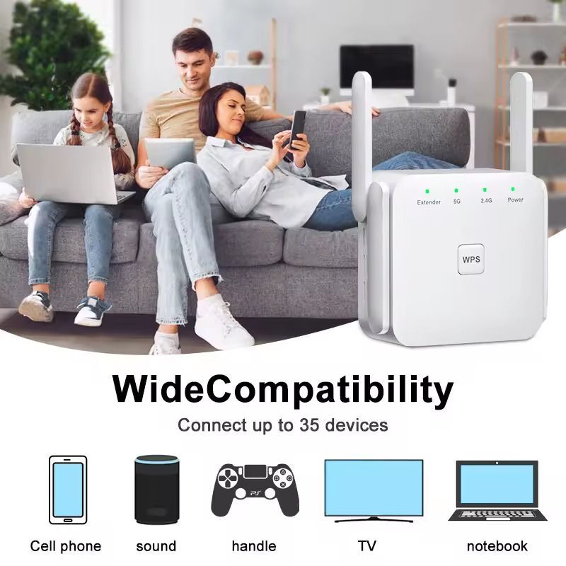 Точка доступа Fenvi Wi-Fi Repeater Booster 2.4G/5GHz (FWD-R1208U)
