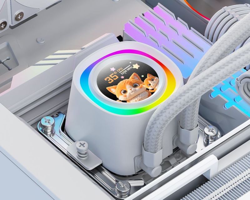 Система водяного охлаждения ID-Cooling FX360 LCD PE White (FX360 LCD PE WHITE)