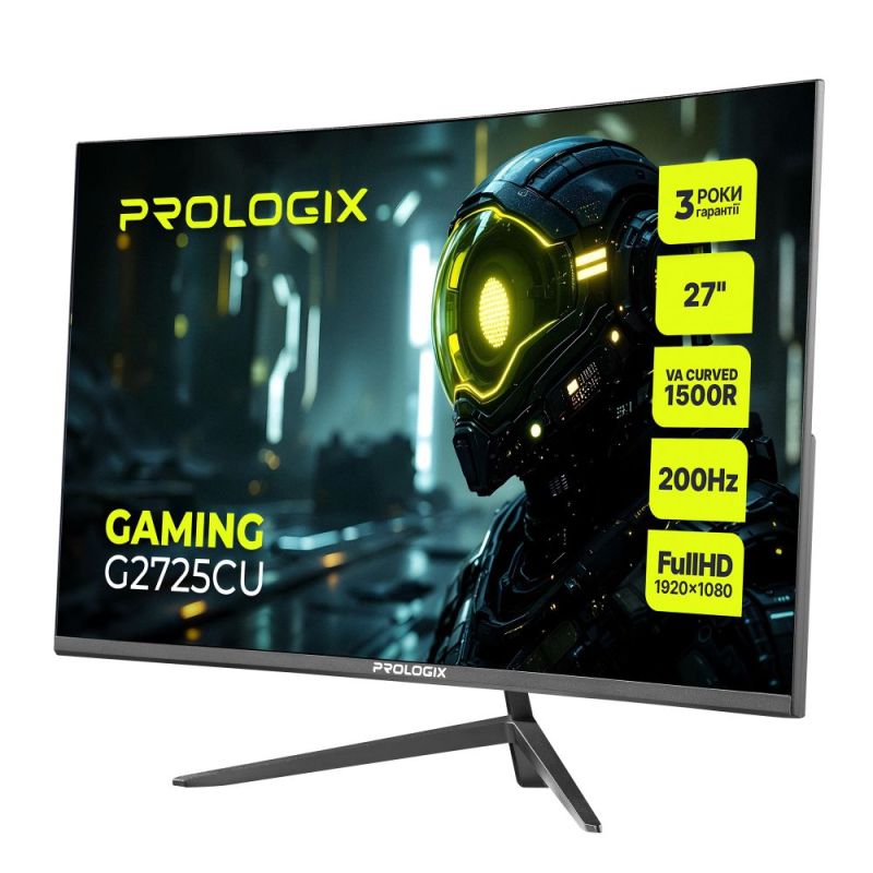 Монитор Prologix Gaming 27" VA Black Curved 200Hz (G2725CU)