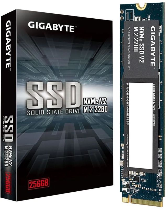 Накопитель SSD  256GB Gigabyte NVMe SSD V2 M.2 PCIe 3.0 x4 3D NAND TLC (G3NVMEV2256G)
