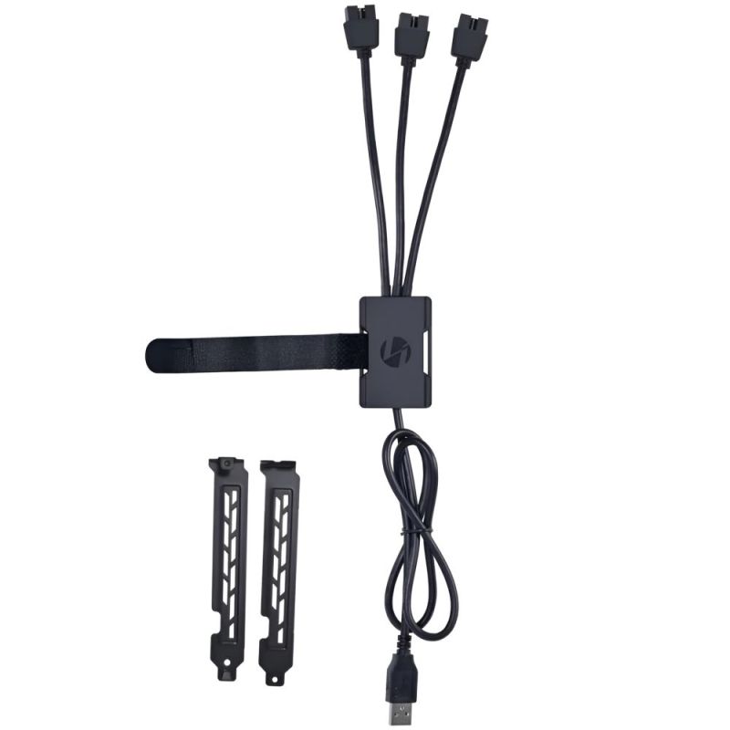 USB-хаб Lian Li USB2.0 1 to 3 Port (Type A Male) HUB, Black (G89.PW-U2TPAB.00)
