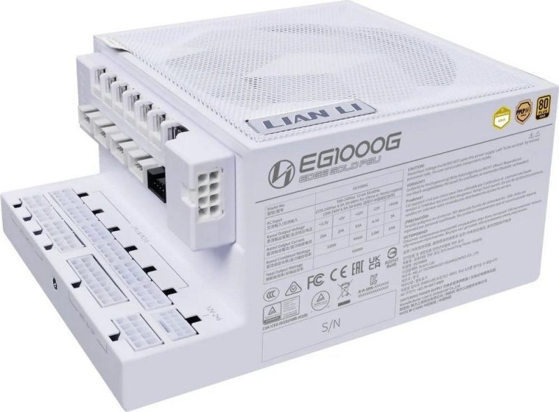 Блок живлення Lian Li Edge Gold 1000W White with Hub, EU Cord (G9P.EG1000G.WH00.EU)