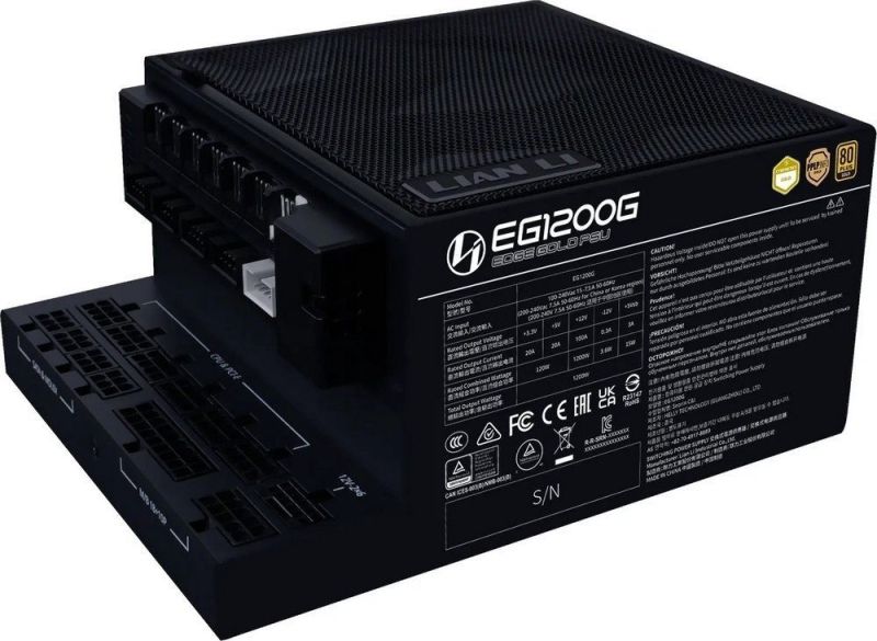 Блок питания Lian Li Edge Gold 1200W Black with Hub, EU Cord (G9P.EG1200G.BH00.EU)