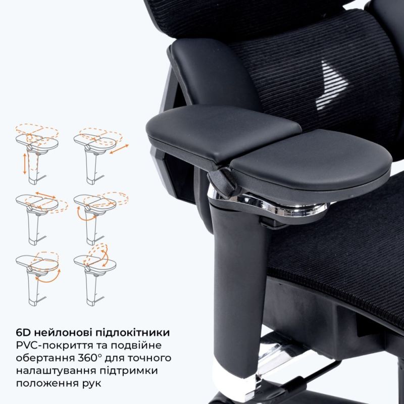 Кресло для геймеров GamePro Edge Black (GC820MB)