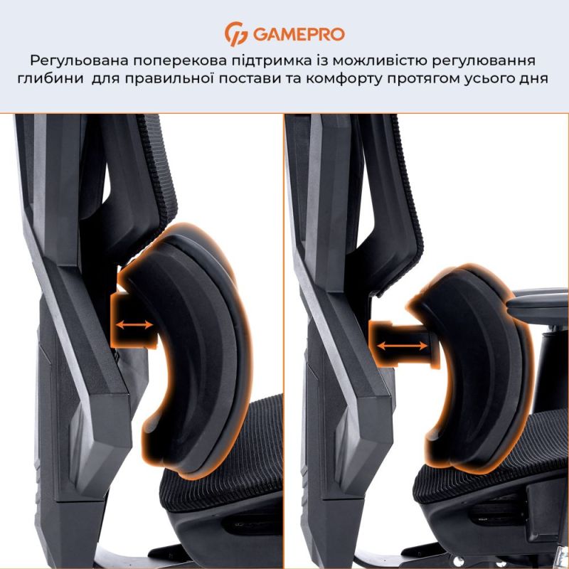 Кресло для геймеров GamePro Edge Black (GC820MB)