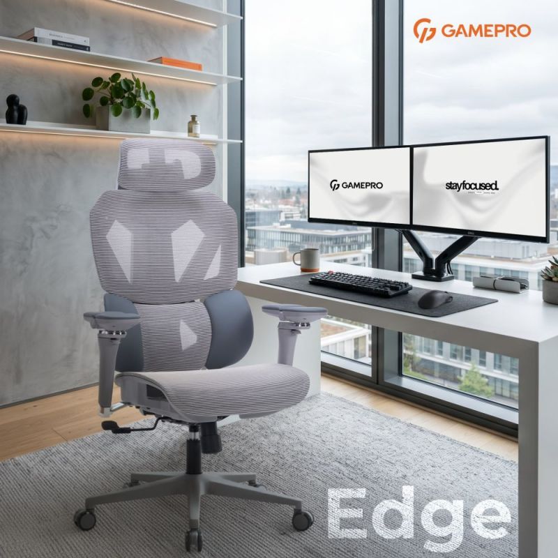 Кресло для геймеров GamePro Edge Grey (GC820MG)