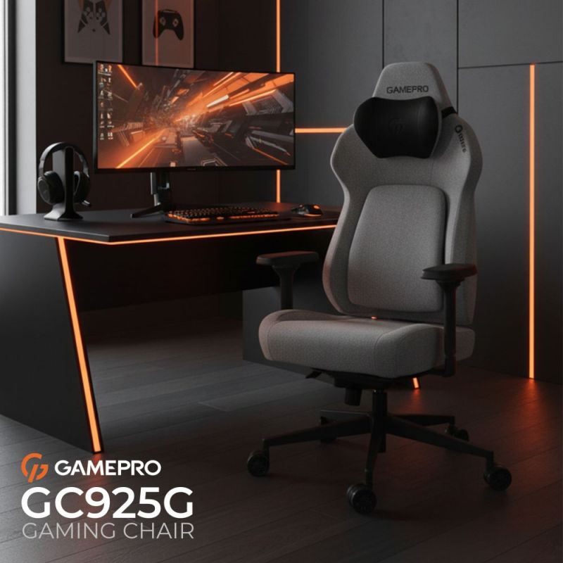 Кресло для геймеров GamePro Fabric Grey (GC925G)