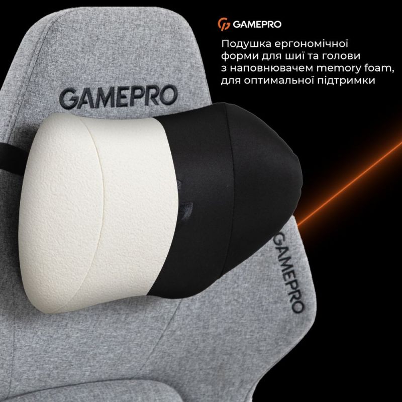 Кресло для геймеров GamePro Fabric Grey (GC925G)