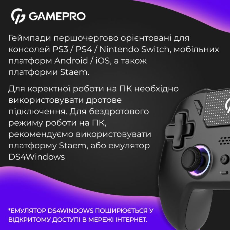 Геймпад GamePro Black (GPS13B)