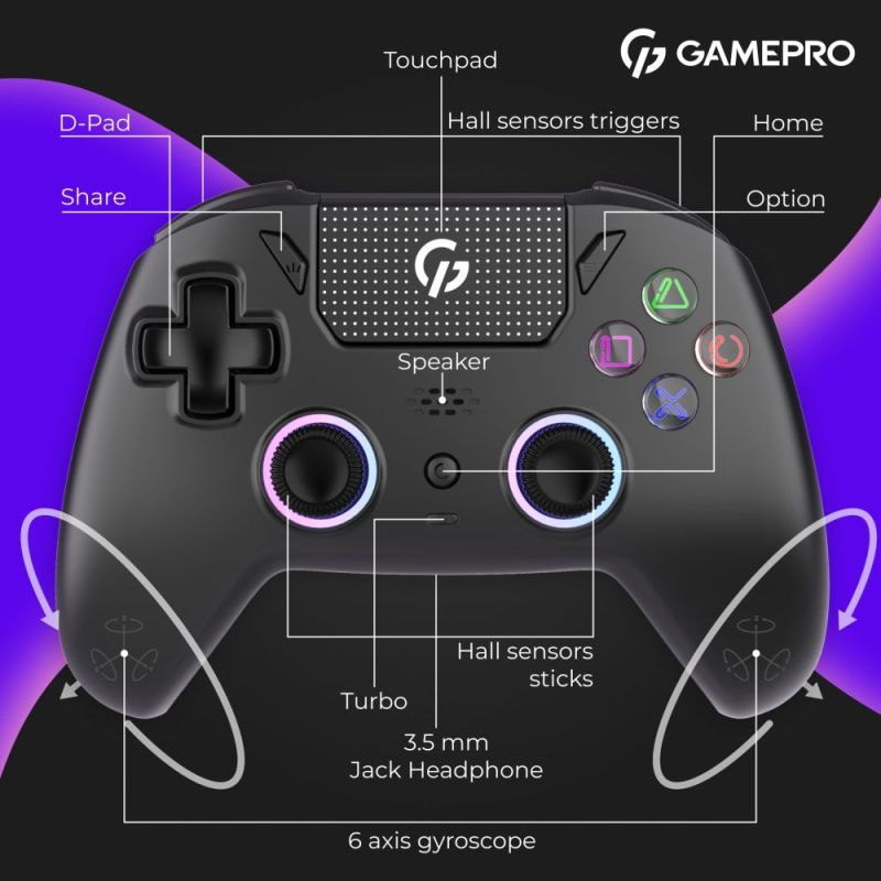 Геймпад GamePro Black (GPS13B)
