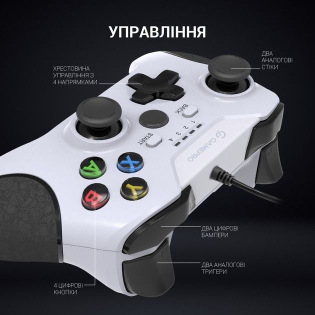 Геймпад GamePro White/Black (MG450W)