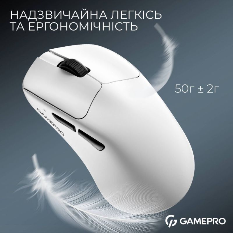 Миша бездротова GamePro Asgard Surt White (GM017W)