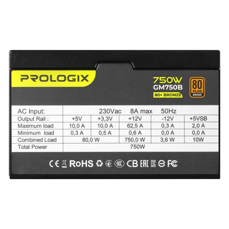 Блок живлення Prologix (GM750B 750W 80+ Bronze)