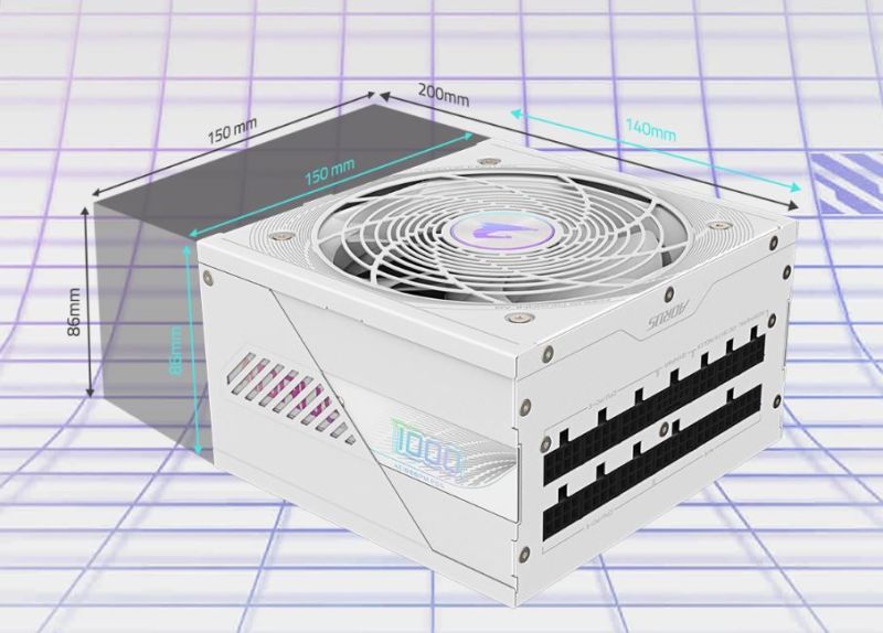 Блок живлення Gigabyte 1000W (GP-AE1000PM PG5 ICE)