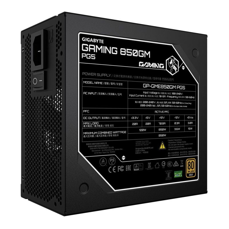 Блок питания Gigabyte Gaming 850GM PG5 850W (GP-GME850GM PG5)