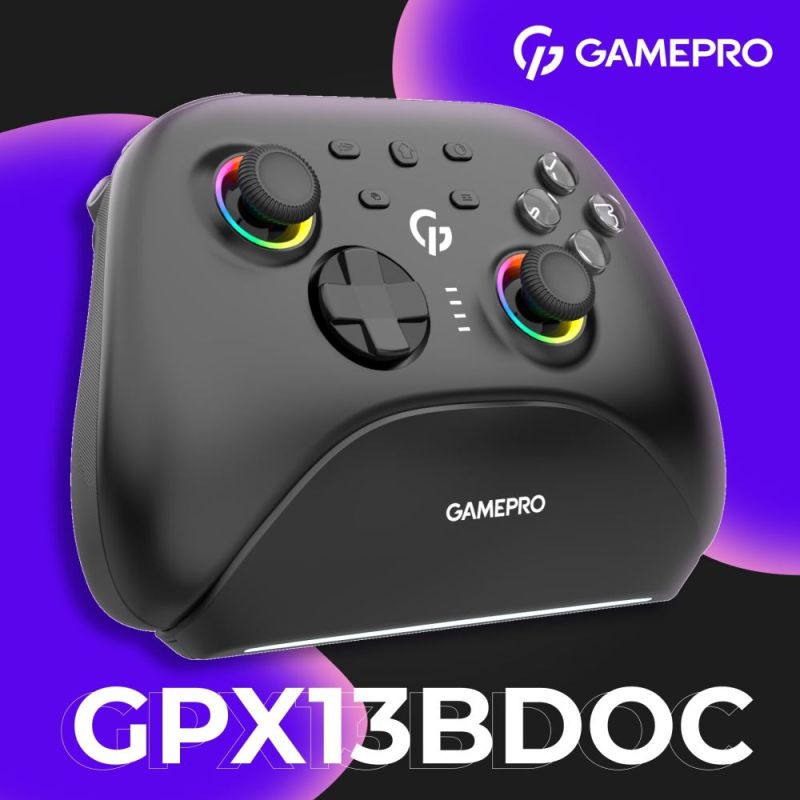 Геймпад GamePro із зарядною станцією Black (GPX13BDOC)
