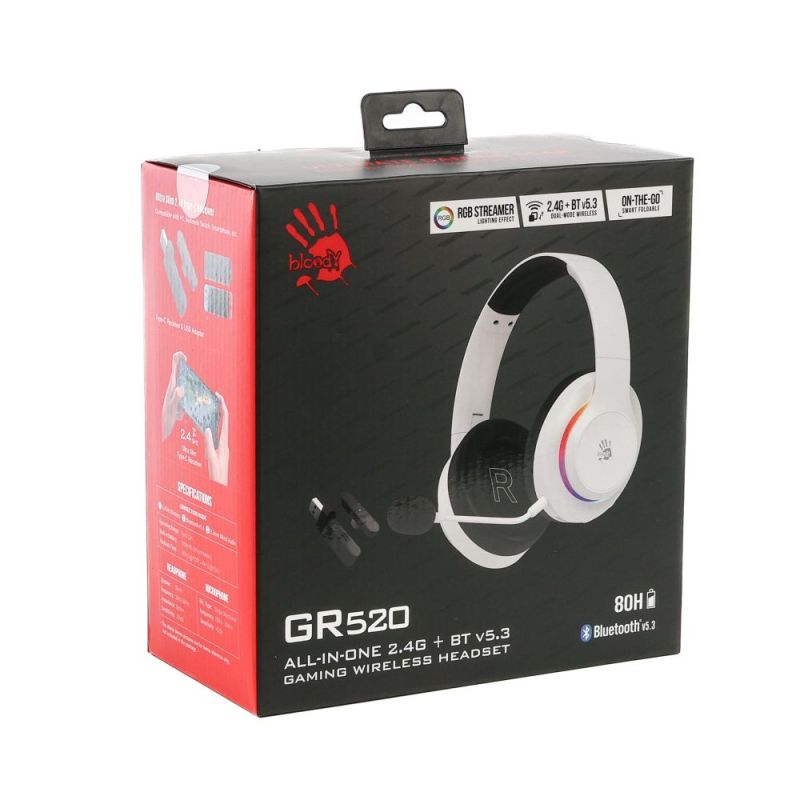 Bluetooth-гарнітура Bloody GR520 White (GR520 (White))