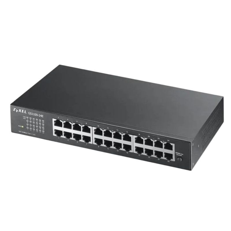 Коммутатор ZYXEL GS1100-24E (24xGE, настольный, бесшумный) (GS1100-24E-EU0103F)