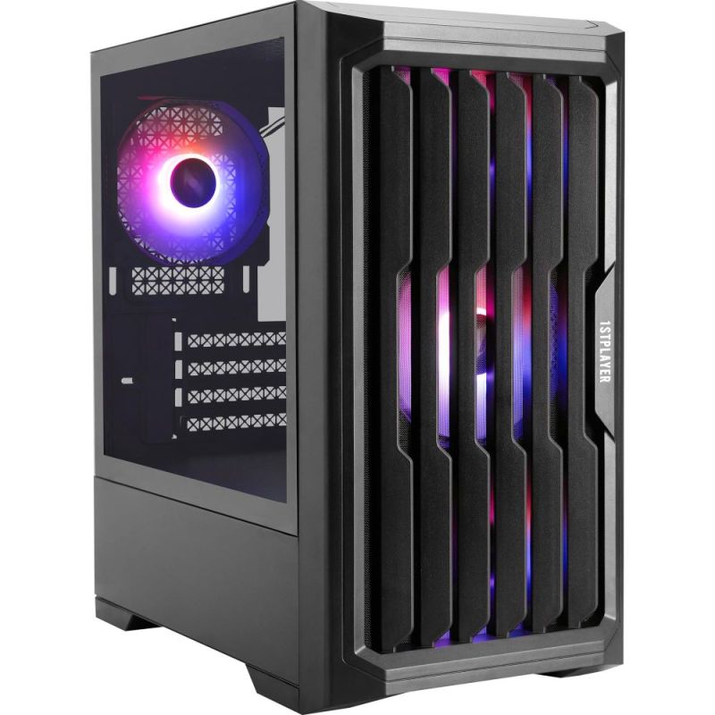 Корпус 1stPlayer Black без БП (H2-BK-4F7)