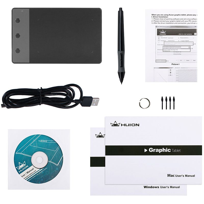 Графический планшет Huion H420 + перчатка