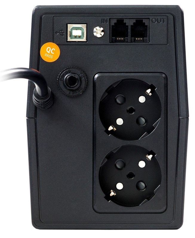 Джерело безперебійного живлення NJOY Horus Plus 600 (PWUP-LI060H1-AZ01B) Lin.int., AVR, 2 x евро, USB, LCD, пластик (Horus Plus 600 USB)