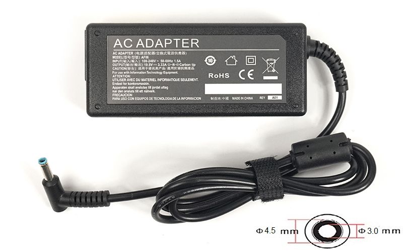 Блок живлення для ноутбуків PowerPlant HP 220V, 19.5V 65W 3.33A (4.5*3.0) (HP65G4530)