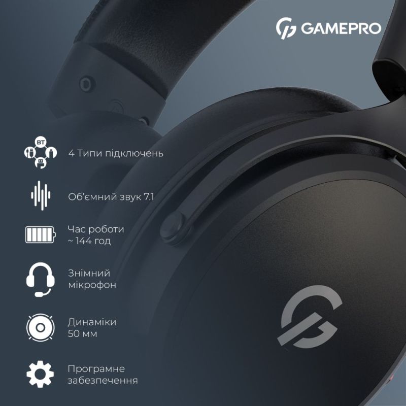 Гарнітура GamePro Asgard Skadi Black (HSW191B)