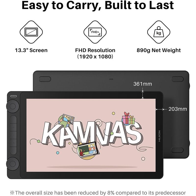 Графічний монітор Huion Kamvas 13 Gen 3 + рукавичка (GS1333)