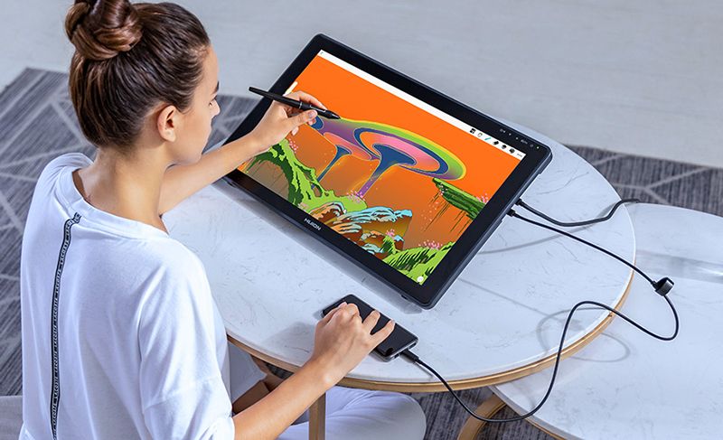 Графічний монітор Huion Kamvas 22 Plus + рукавичка (GS2202)