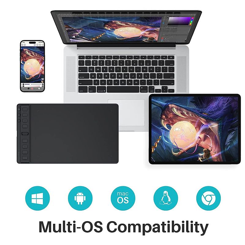 Графічний планшет Huion Inspiroy 2 M + рукавичка (H951P)