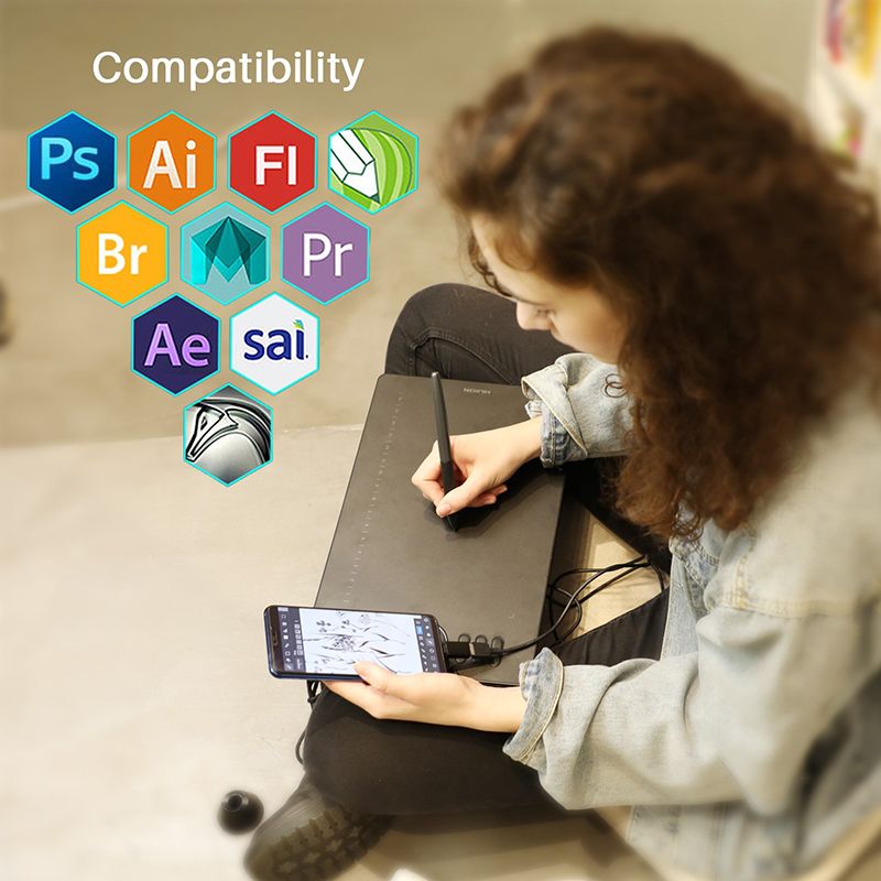 Графічний планшет Huion + рукавичка (HS610)