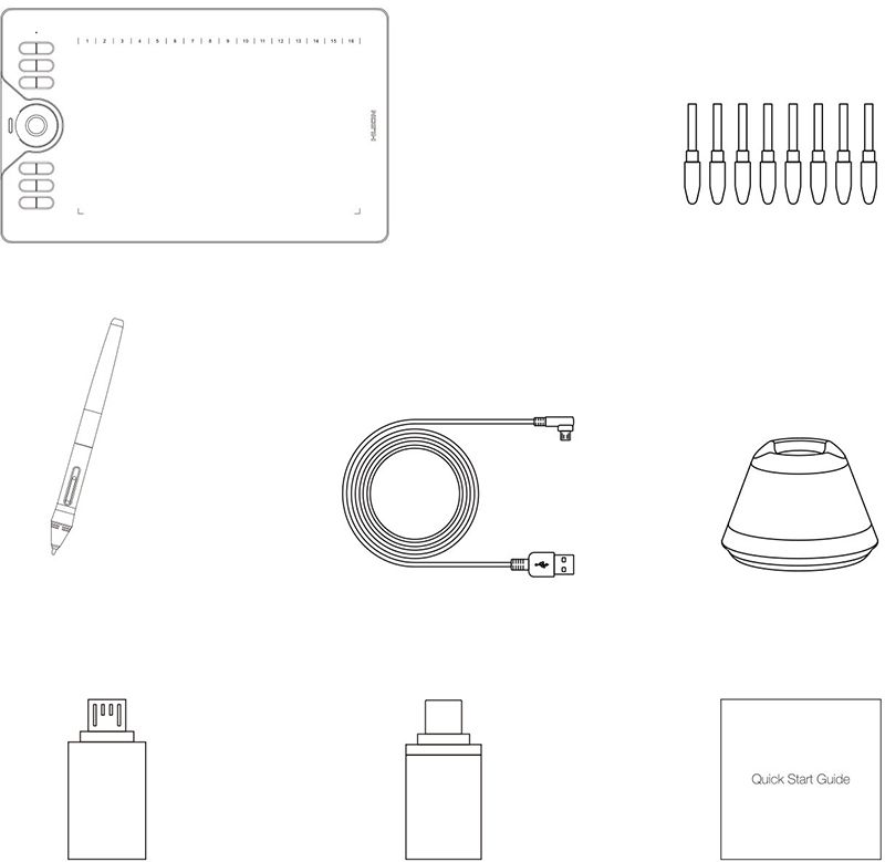 Графічний планшет Huion + рукавичка (HS610)
