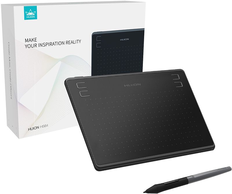 Графічний планшет Huion + рукавичка (HS64)