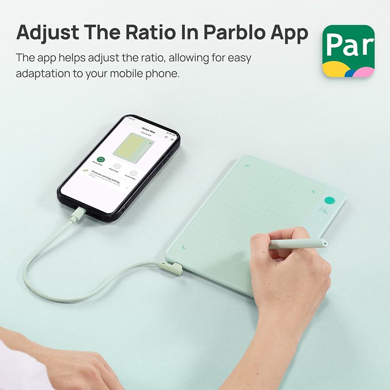Графический планшет Parblo Ninos NEO, зеленый