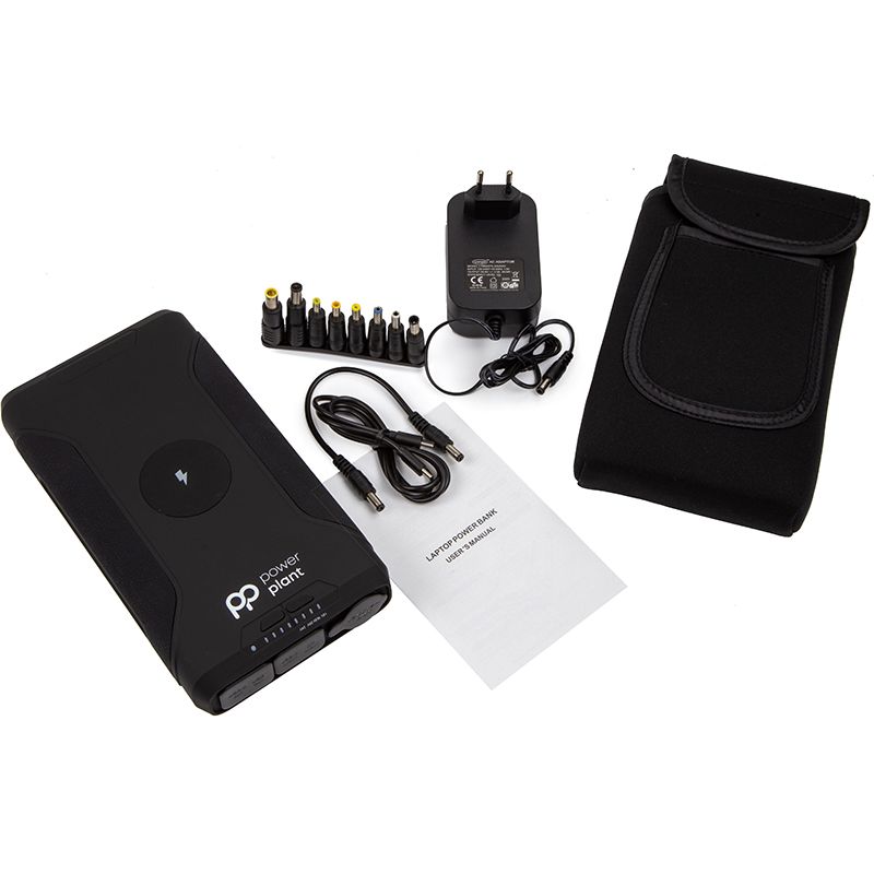 Мобільна батарея PowerPlant 72000mAh, PD 60W, DC 12-24V 9 конекторів, 2xUSB-C,USB-A QC3.0, Wireless (PB930456)