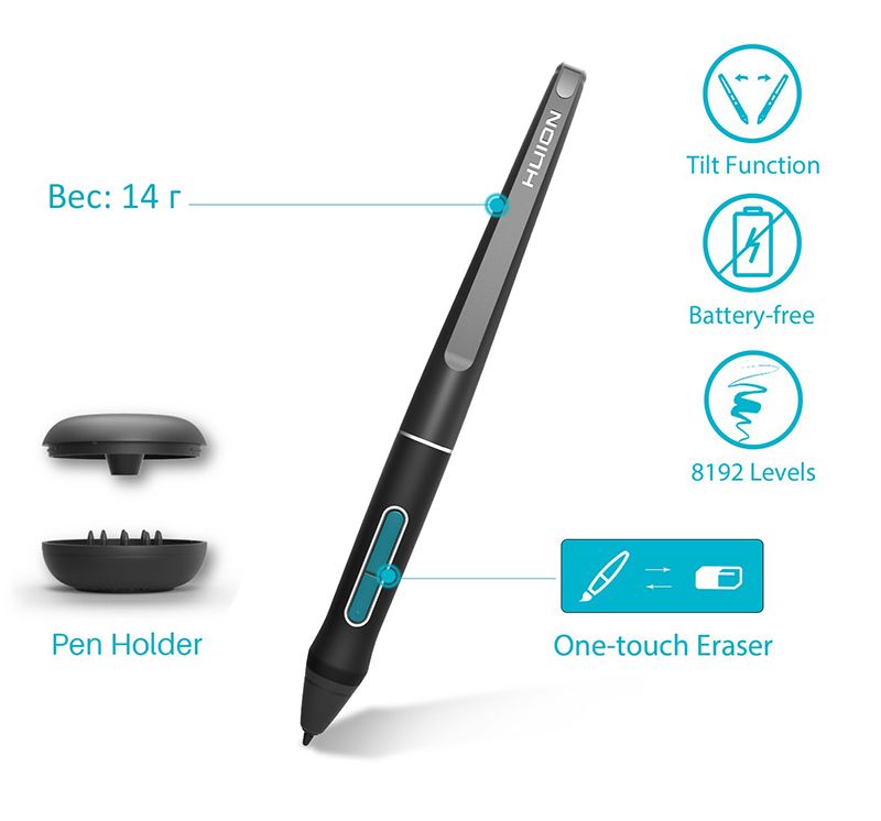 Графічний монітор Huion Kamvas Pro 12 + рукавичка (PRO12)