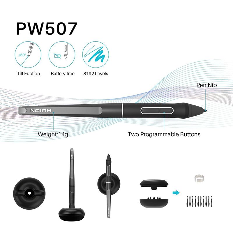 Графічний монітор Huion Kamvas Pro 13 + рукавичка (PRO13)