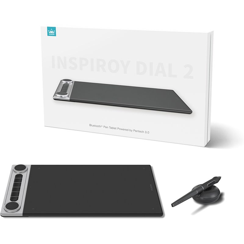 Графический планшет Huion Inspiroy Dial 2 (Q630M) + перчатка