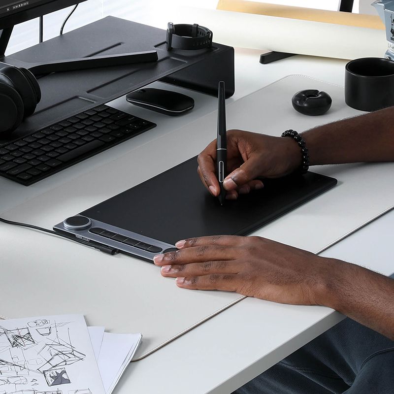 Графический планшет Huion Inspiroy Dial 2 (Q630M) + перчатка