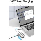 Док-станція USB3.1 Type-C --> HDMI 4K60Hz/USB 3.0x3/PD 100W 5-in-1 Vention (TQDHB)