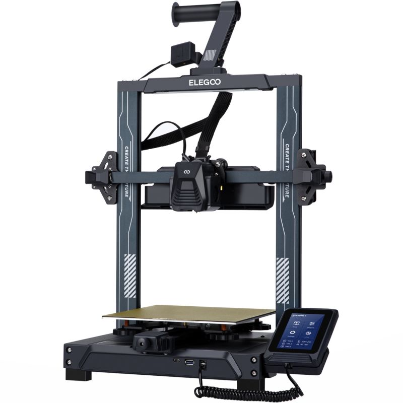 Принтер 3D ELEGOO Neptune 4 (FDM 1.75 mm 0.4 mm 225x225x265 mm WLAN USB сірий) (50.201.012300)