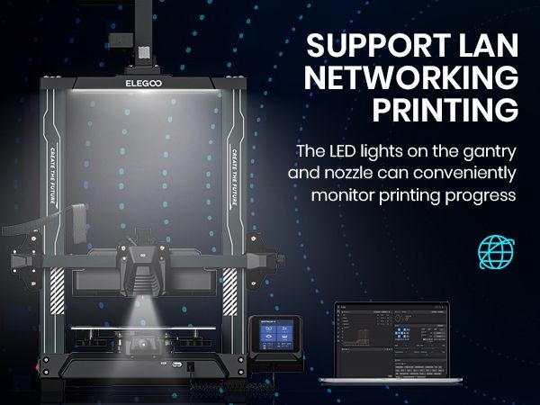 Принтер 3D ELEGOO Neptune 4 (FDM 1.75 mm 0.4 mm 225x225x265 mm WLAN USB сірий) (50.201.012300)