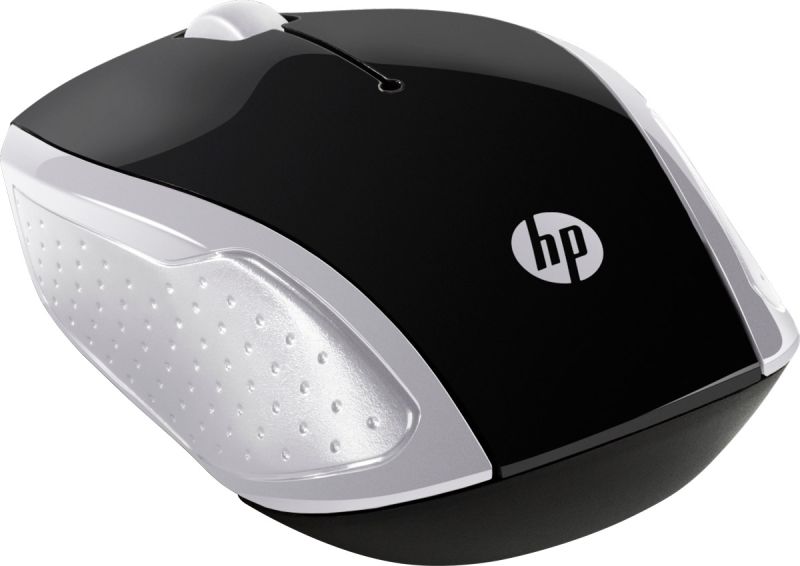 Мишка бездротова HP 200 Pike Silver Wireless Mouse, 3 кн., 1000 dpi, чорно-срібляста (2HU84AA)
