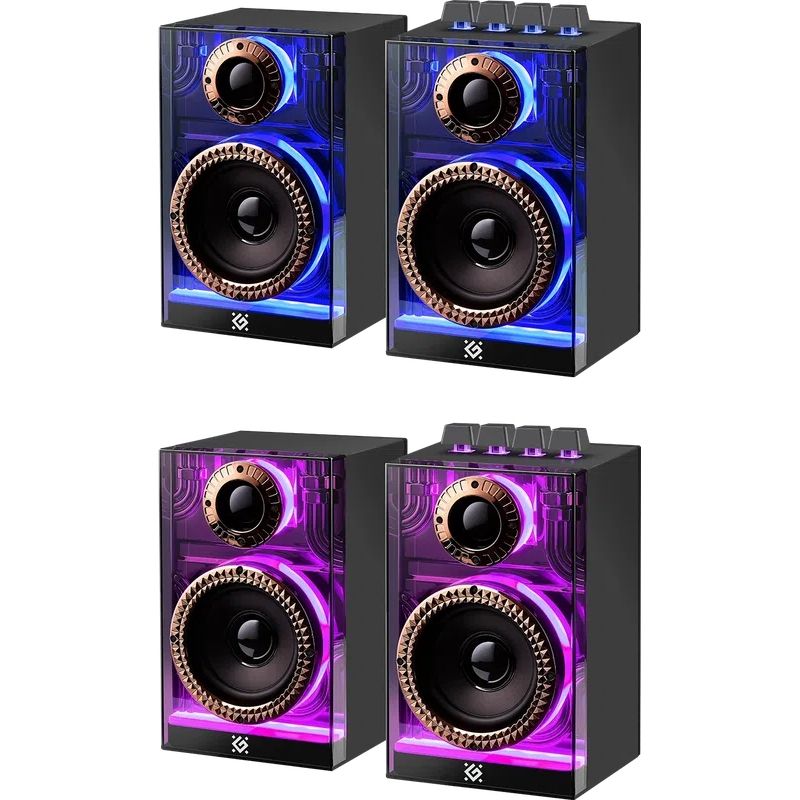 Акустична система 2.0 Defender Futuro, 20Вт Bluetooth/USB/TF/AUX, LED, чорна (65087)