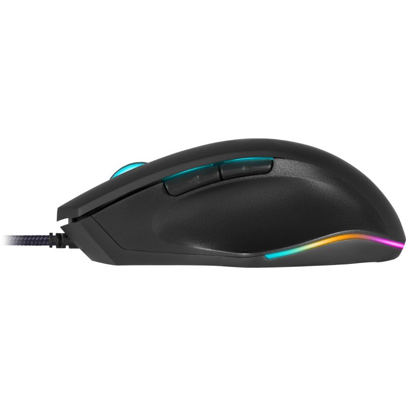 Мишка Defender Wolverine GM-700L ігрова RGB, 7 кн., 12800 dpi, чорна (52700)