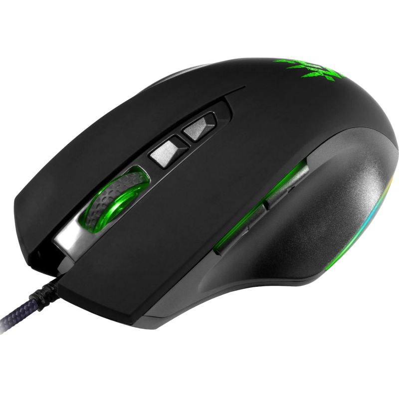 Мишка Defender Wolverine GM-700L ігрова RGB, 7 кн., 12800 dpi, чорна (52700)