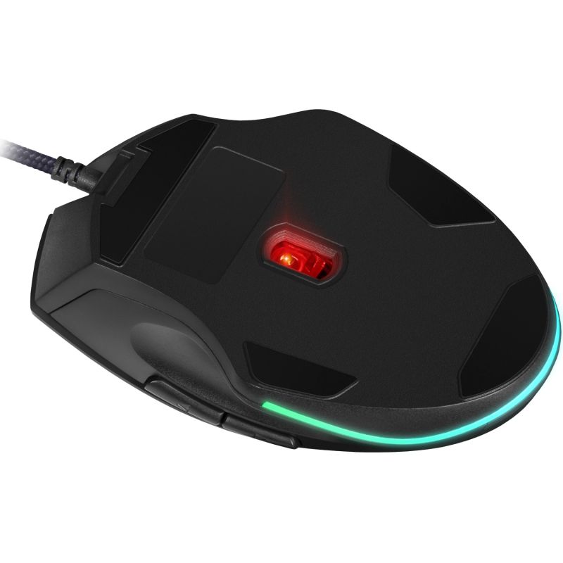 Мишка Defender Wolverine GM-700L ігрова RGB, 7 кн., 12800 dpi, чорна (52700)