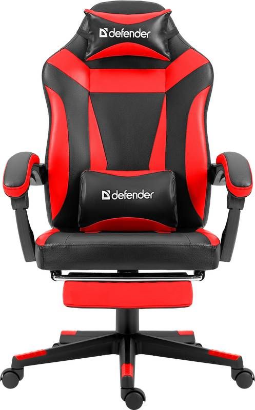 Крісло ігрове Defender Cruiser, 50мм, Клас 4, підніжка, Black/Red (64344)