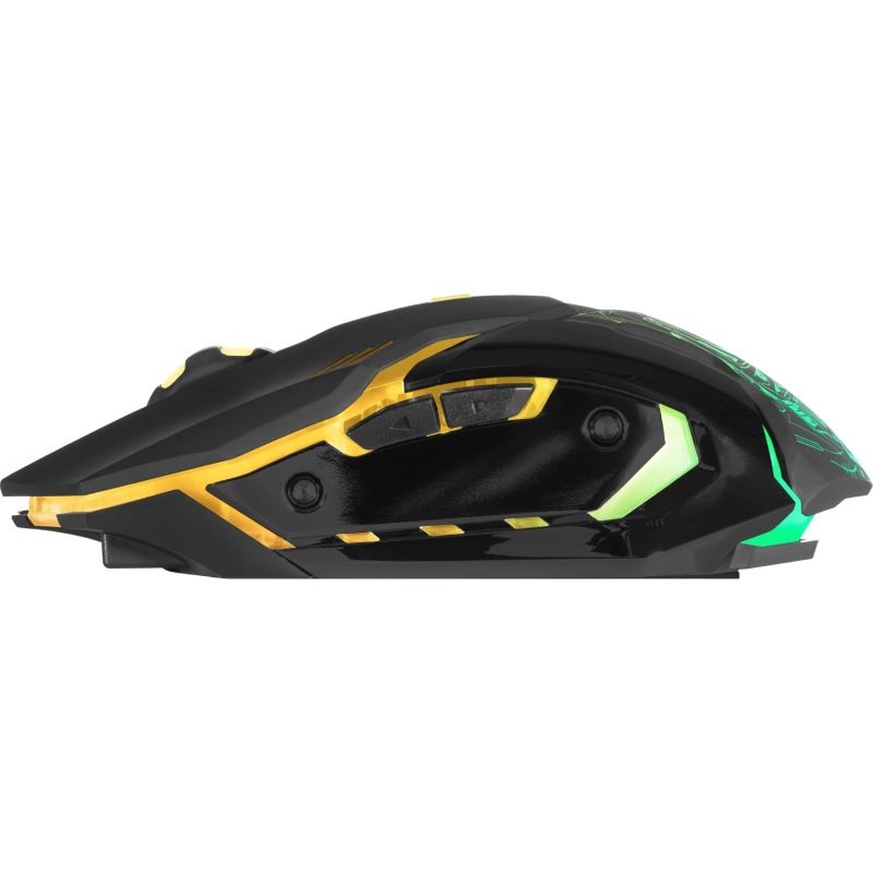 Мишка Defender Trigger GM-934, бездротова, ігрова, 6 кн. 3200 dpi, 350mAh, LED, чорна (52934)